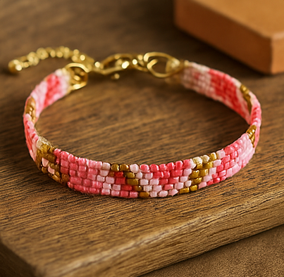 Pulsera Miyuki Rosa